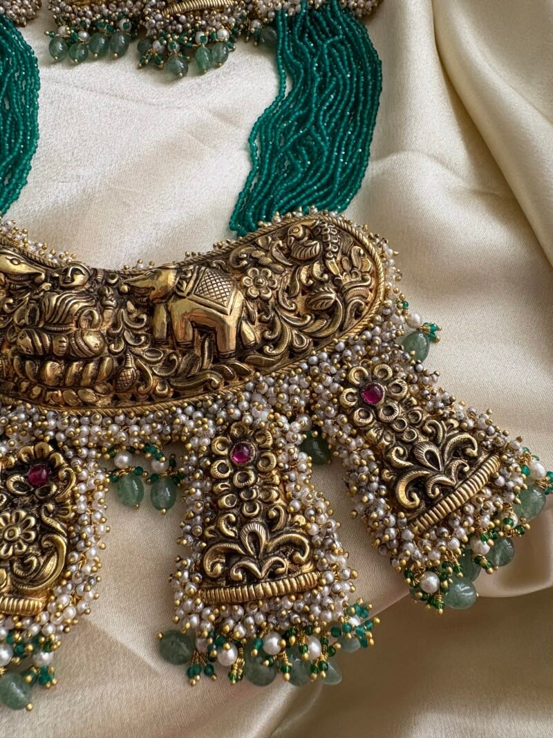 Padmapriya Temple Necklace Set - Image 4