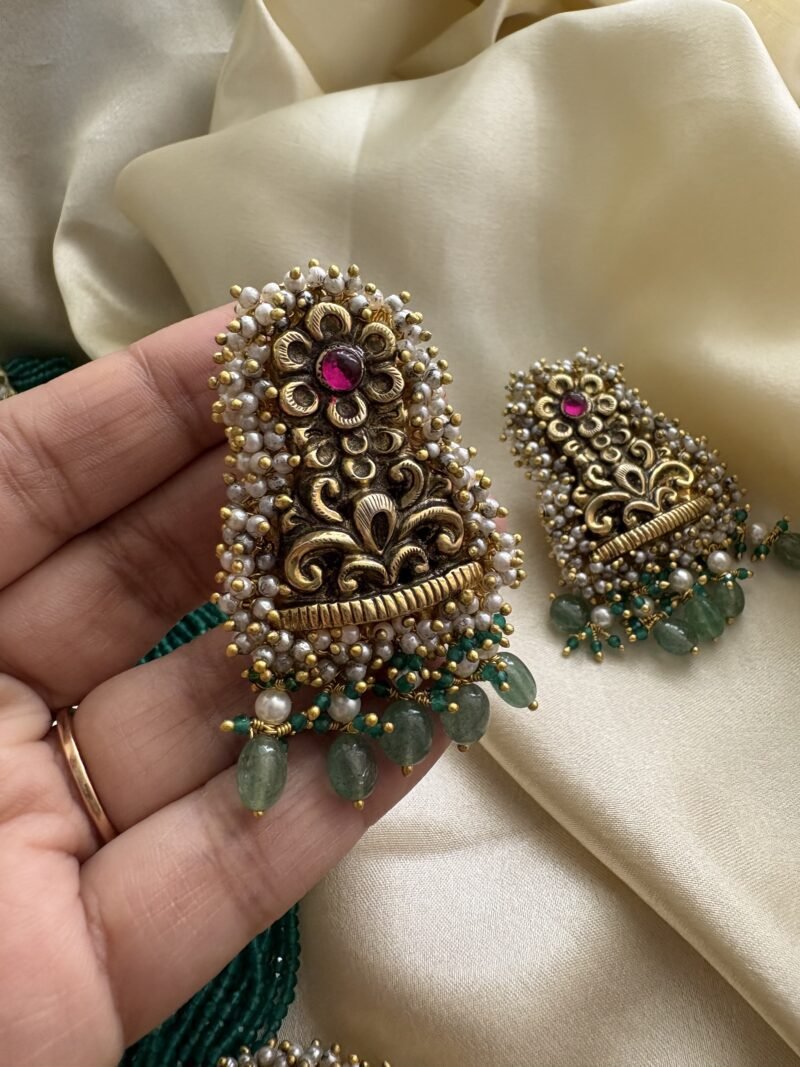 Padmapriya Temple Necklace Set - Image 10