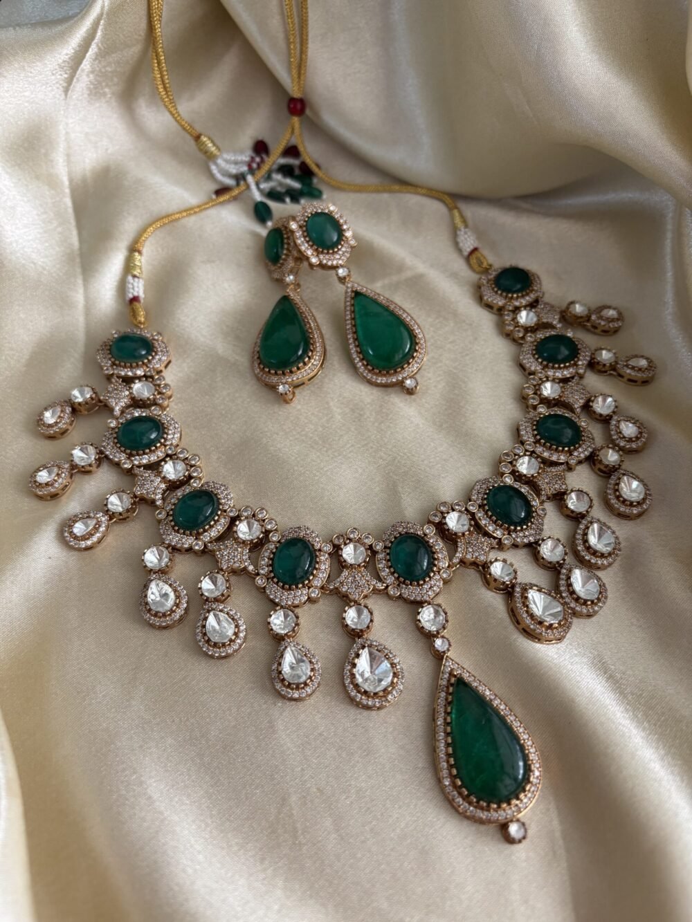 Purna Polki Necklace Set - Image 8
