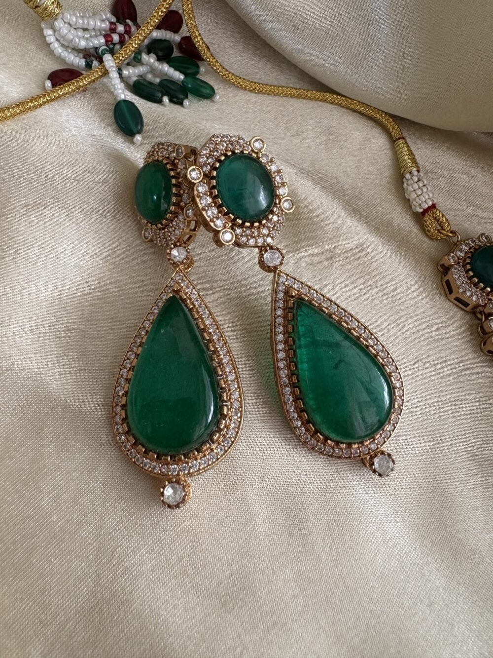 Purna Polki Necklace Set - Image 6