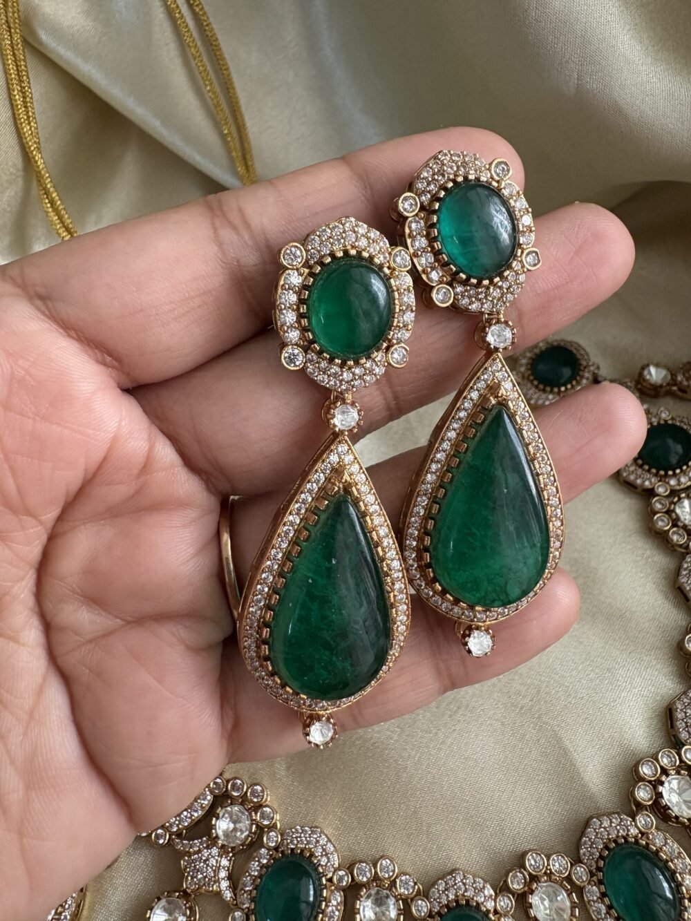 Purna Polki Necklace Set - Image 7