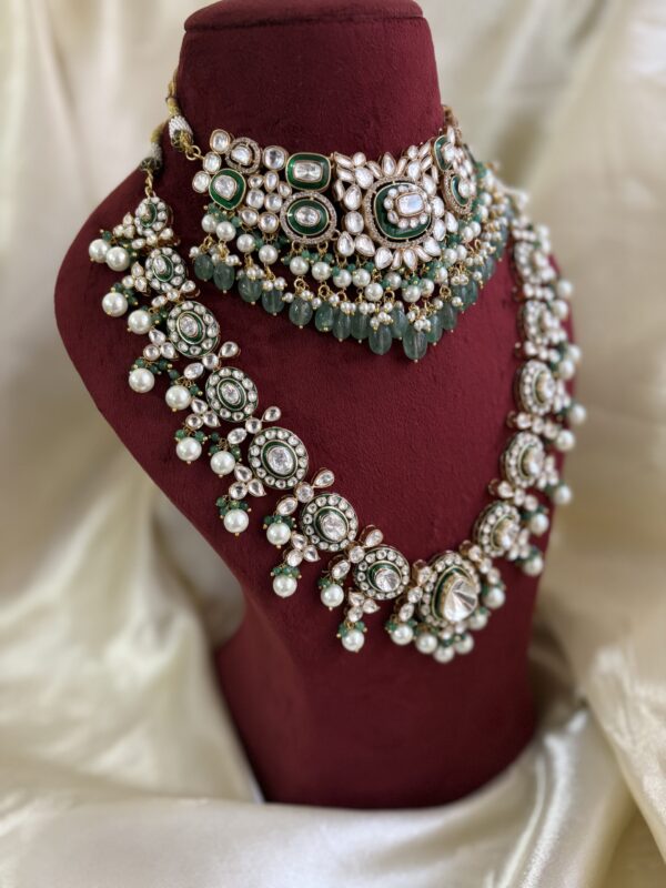 Ojal Polki Bridal Combo Necklace Set