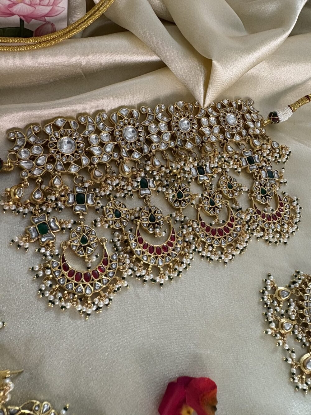 Preet Kundan Choker Set 92.5 Silver - Image 2