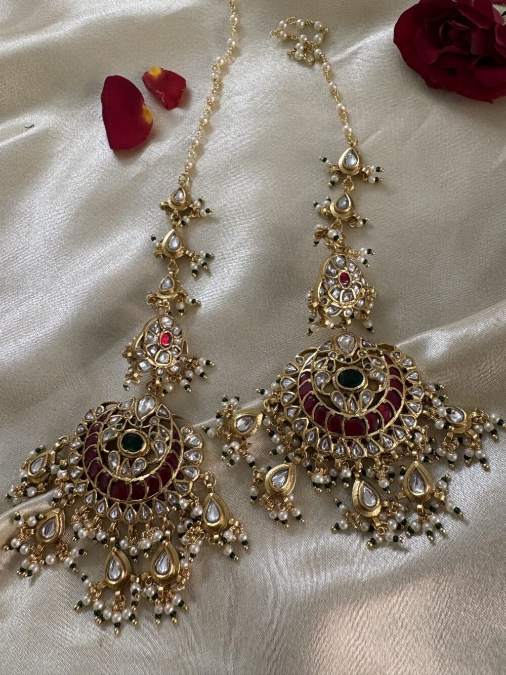 Preet Kundan Choker Set 92.5 Silver - Image 5