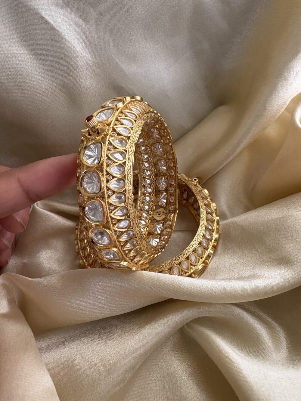 Amrusha Polki Bangles - Image 6