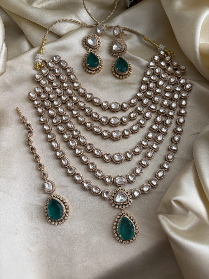 Keshvi Polki Bridal Necklace Set