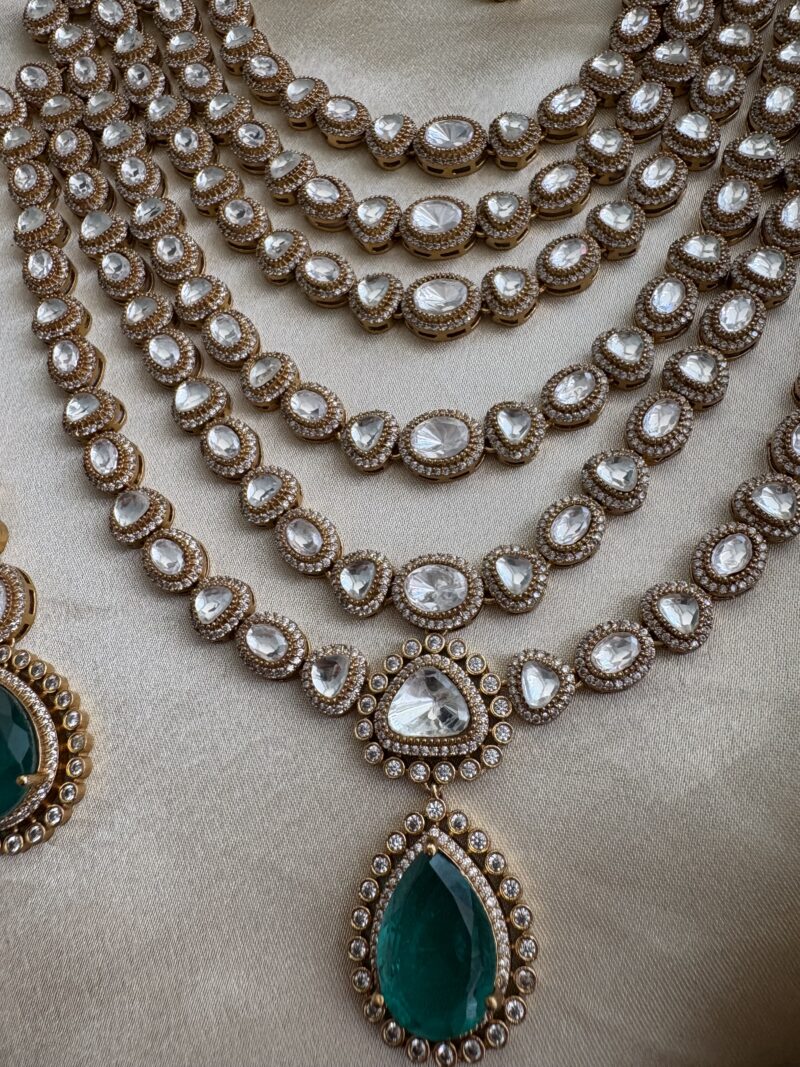 Keshvi Polki Bridal Necklace Set - Image 2