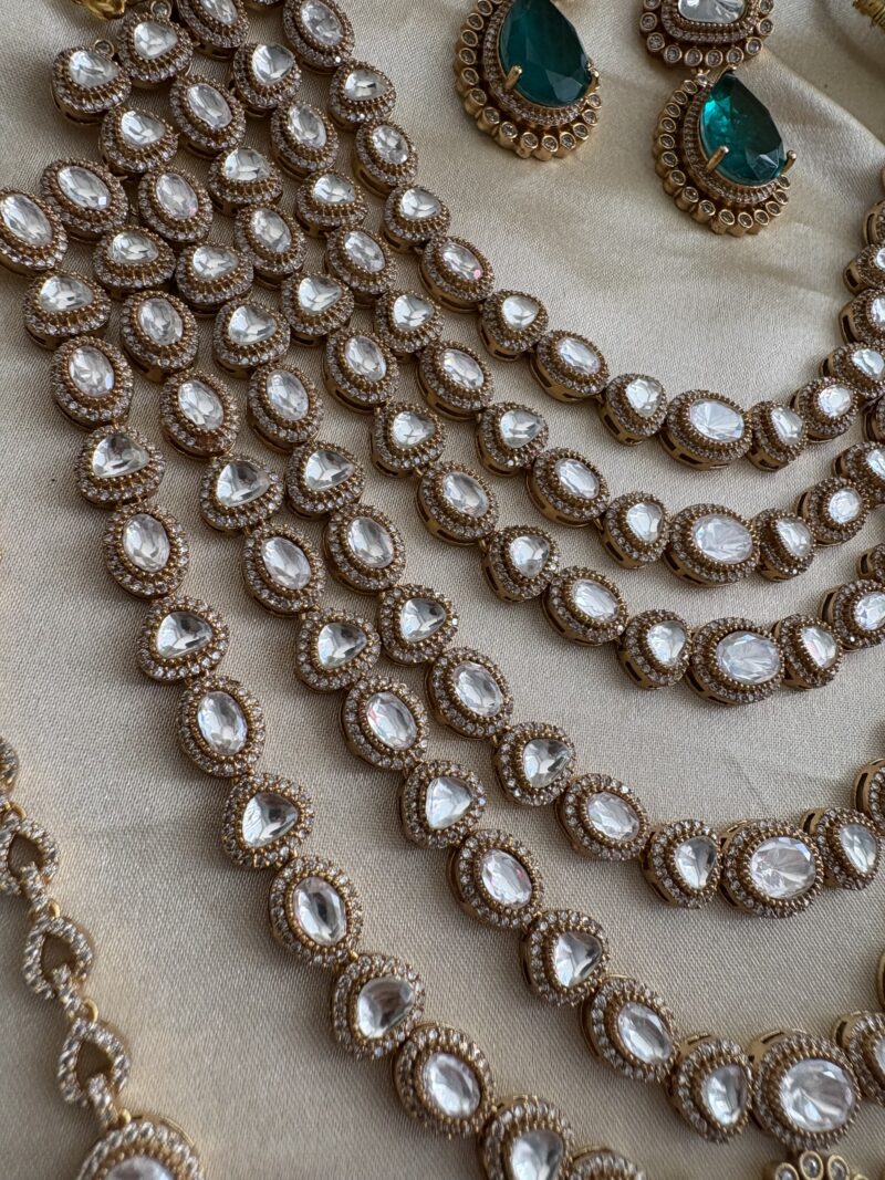 Keshvi Polki Bridal Necklace Set - Image 3