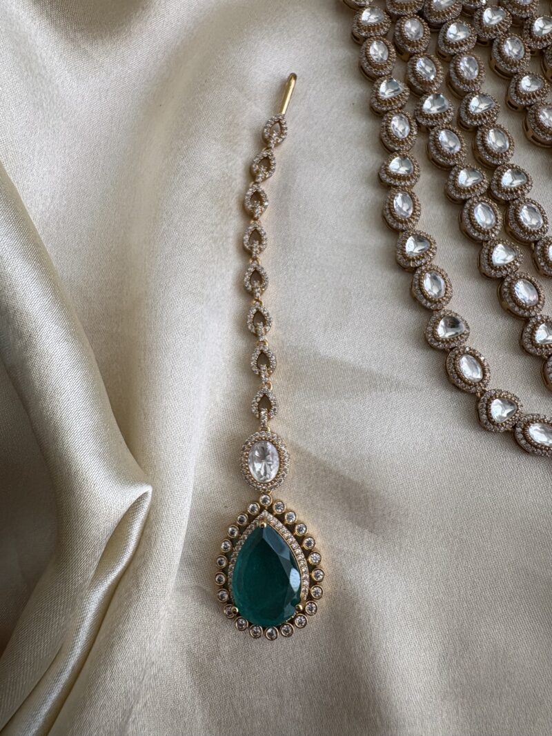 Keshvi Polki Bridal Necklace Set - Image 7