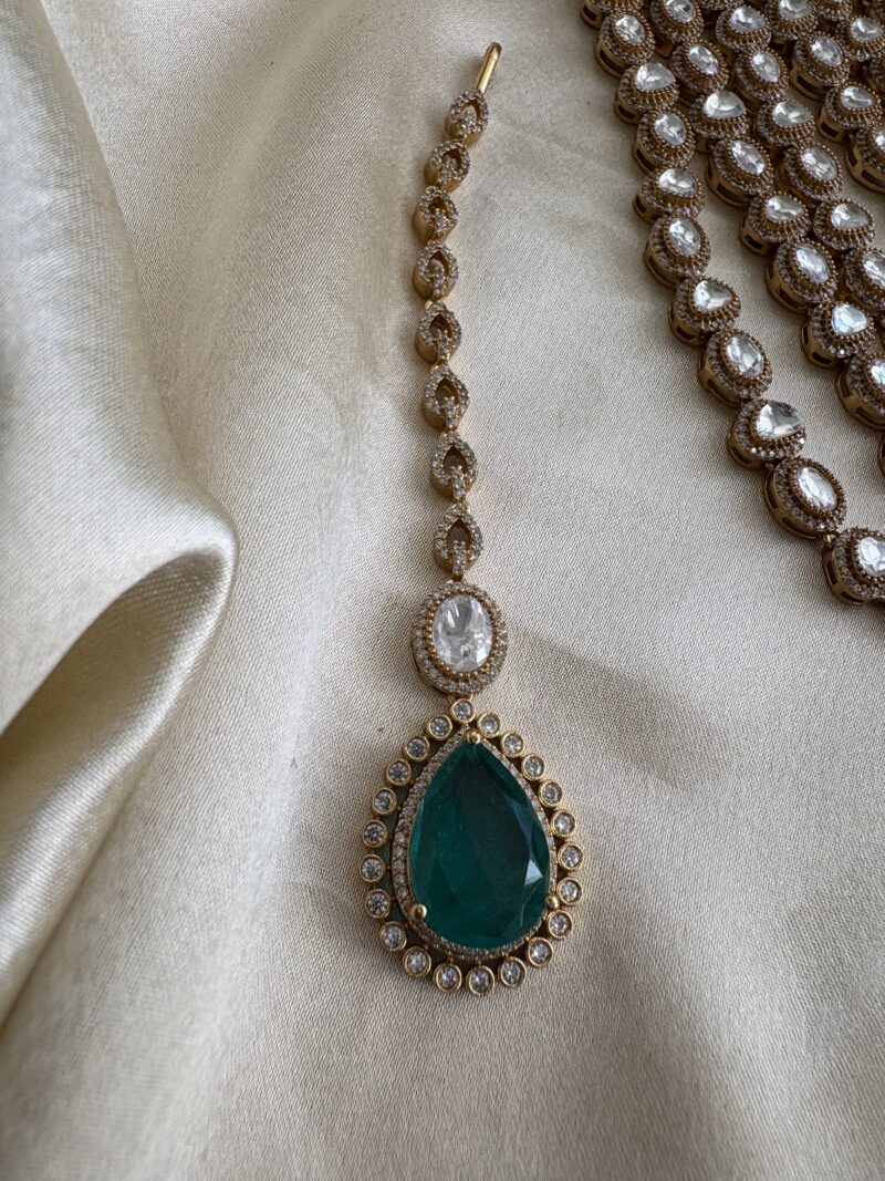 Keshvi Polki Bridal Necklace Set - Image 8