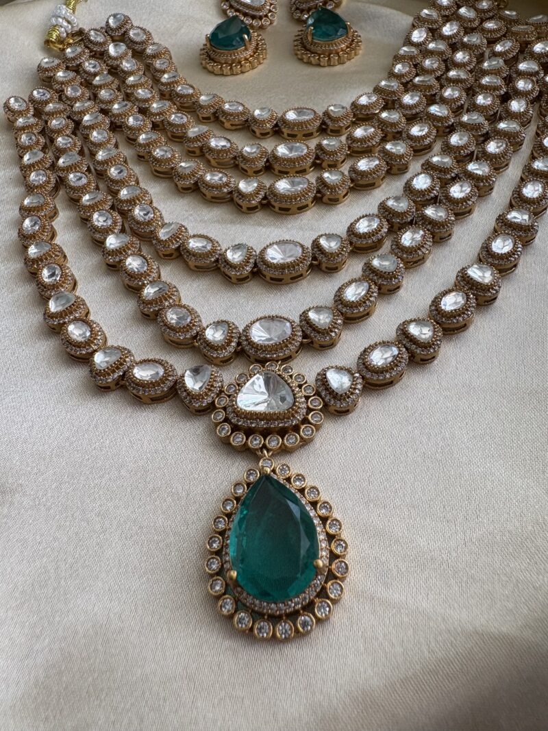 Keshvi Polki Bridal Necklace Set - Image 9