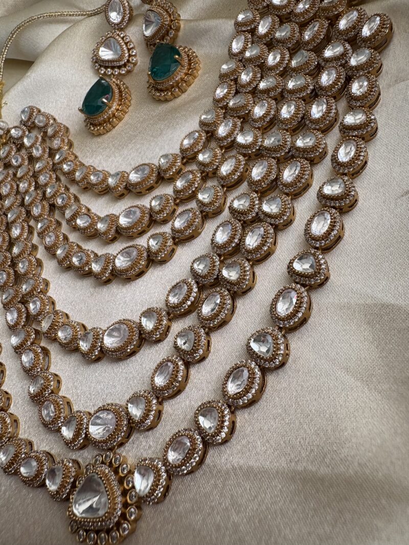 Keshvi Polki Bridal Necklace Set - Image 11