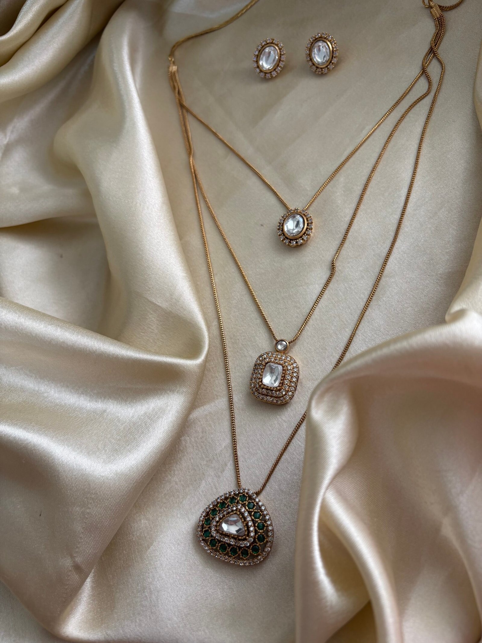 Parna Polki Pendant Necklace Set