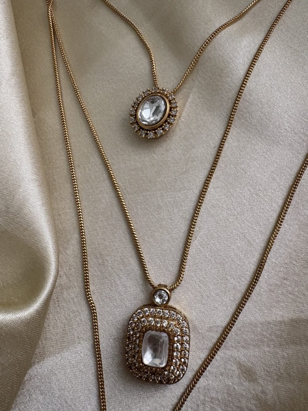 Parna Polki Pendant Necklace Set - Image 3