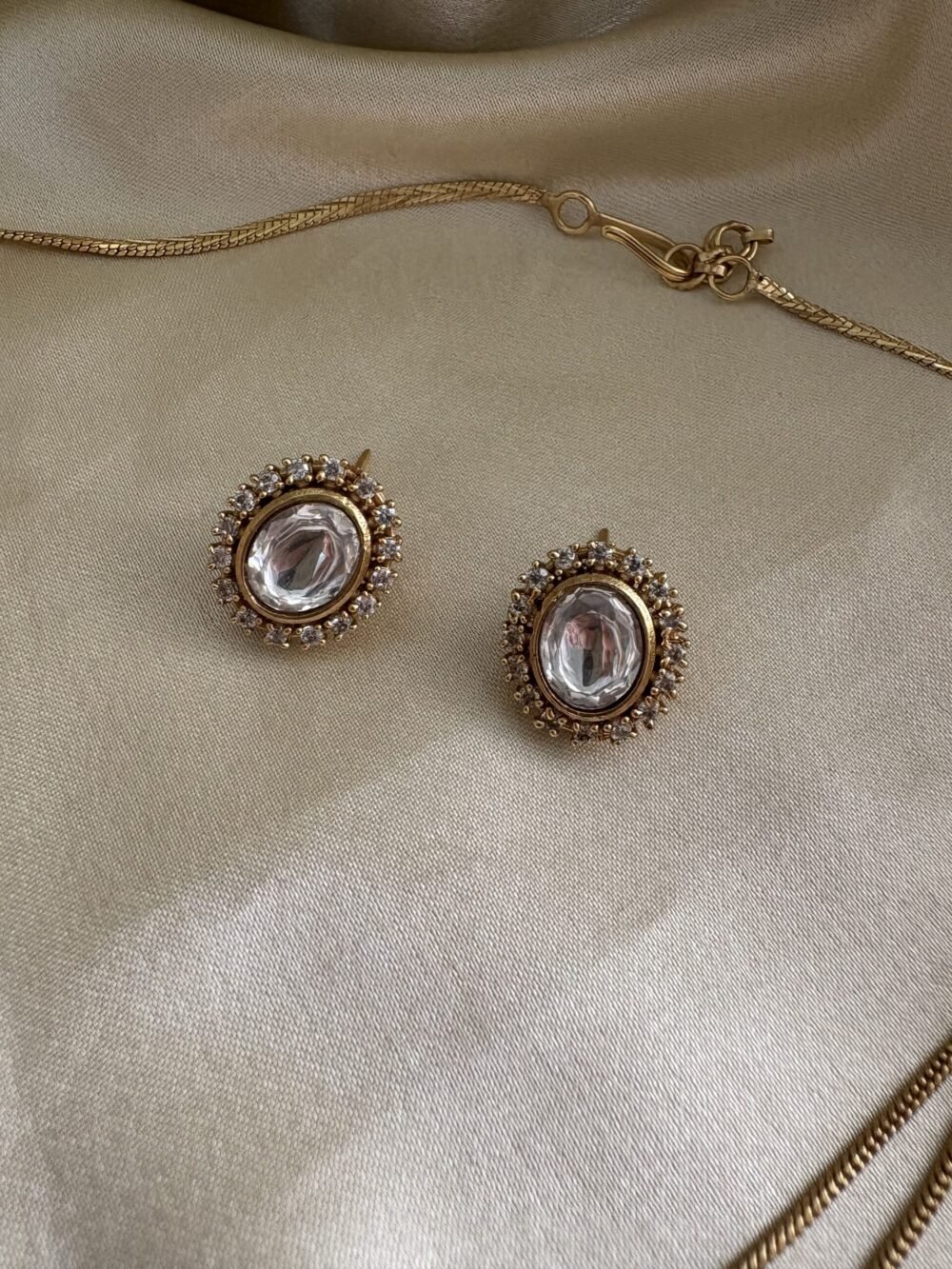 Parna Polki Pendant Necklace Set - Image 4