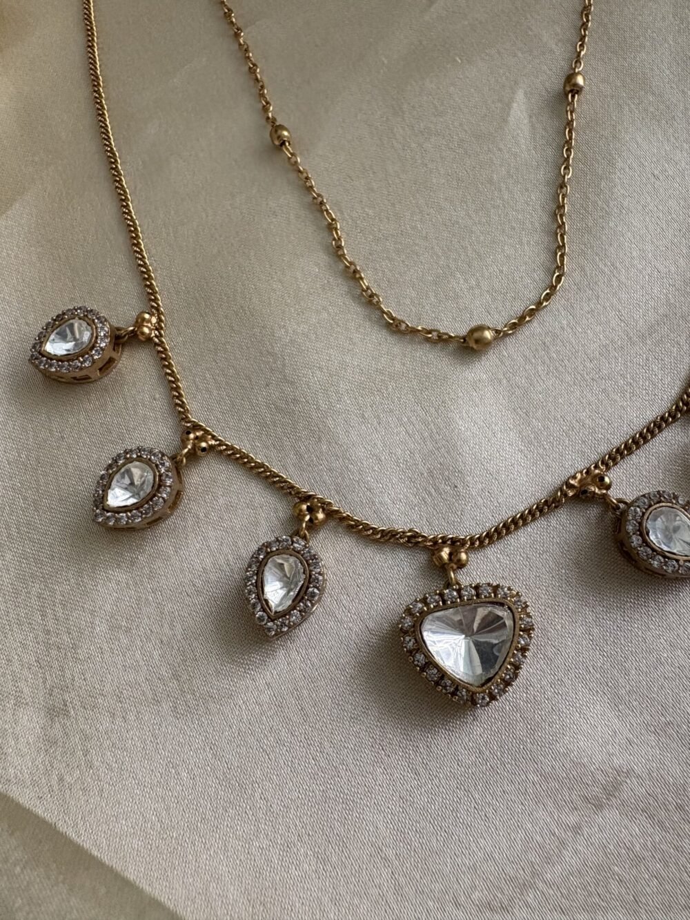 Panra Polki Necklace Set - Image 2