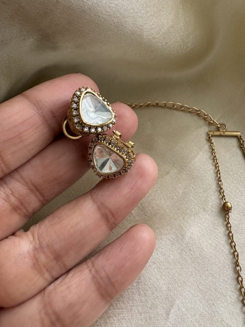 Panra Polki Necklace Set - Image 6