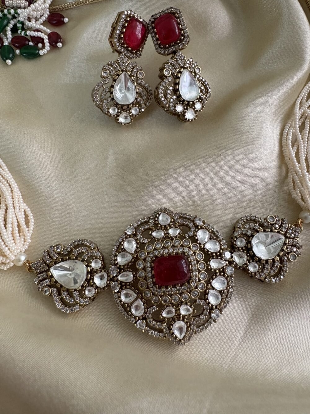 Drishika Polki Choker Set - Image 2