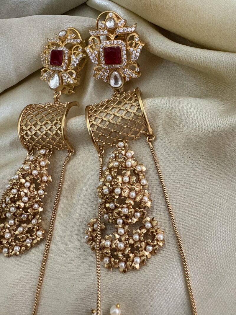Noor Polki Earrings - Image 5