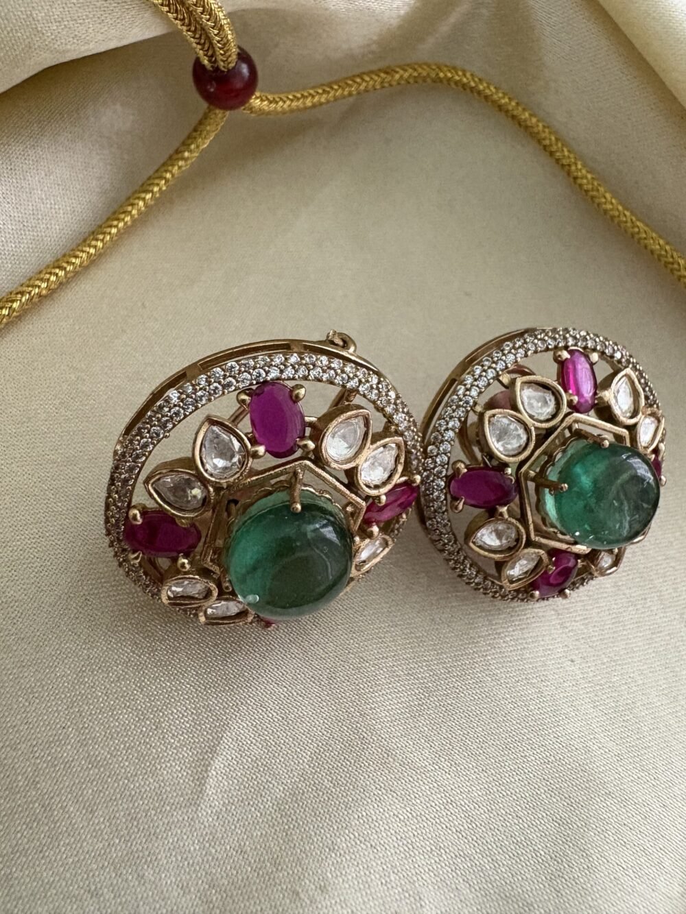 Manik Polki Necklace Set - Image 6