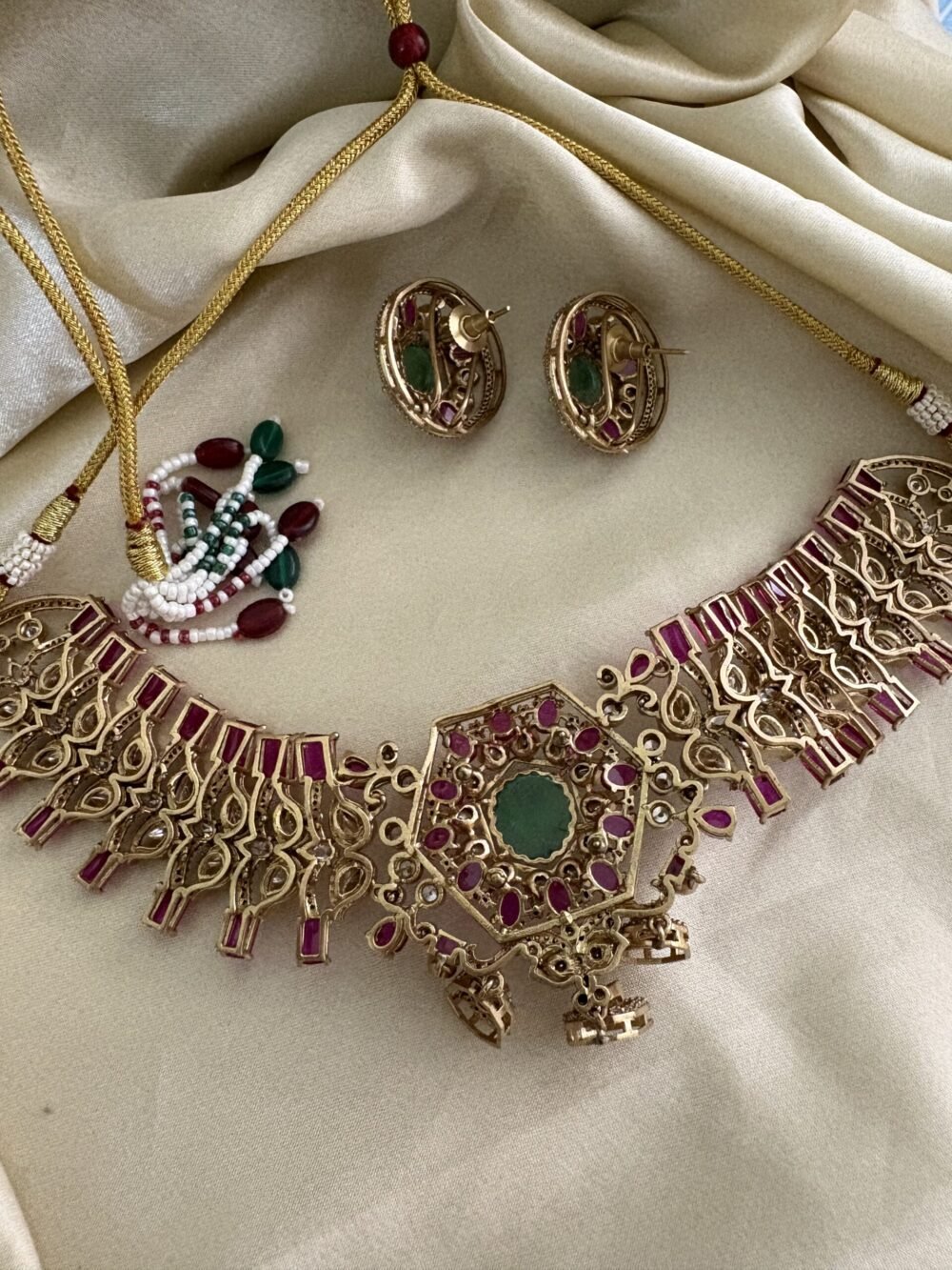 Manik Polki Necklace Set - Image 9