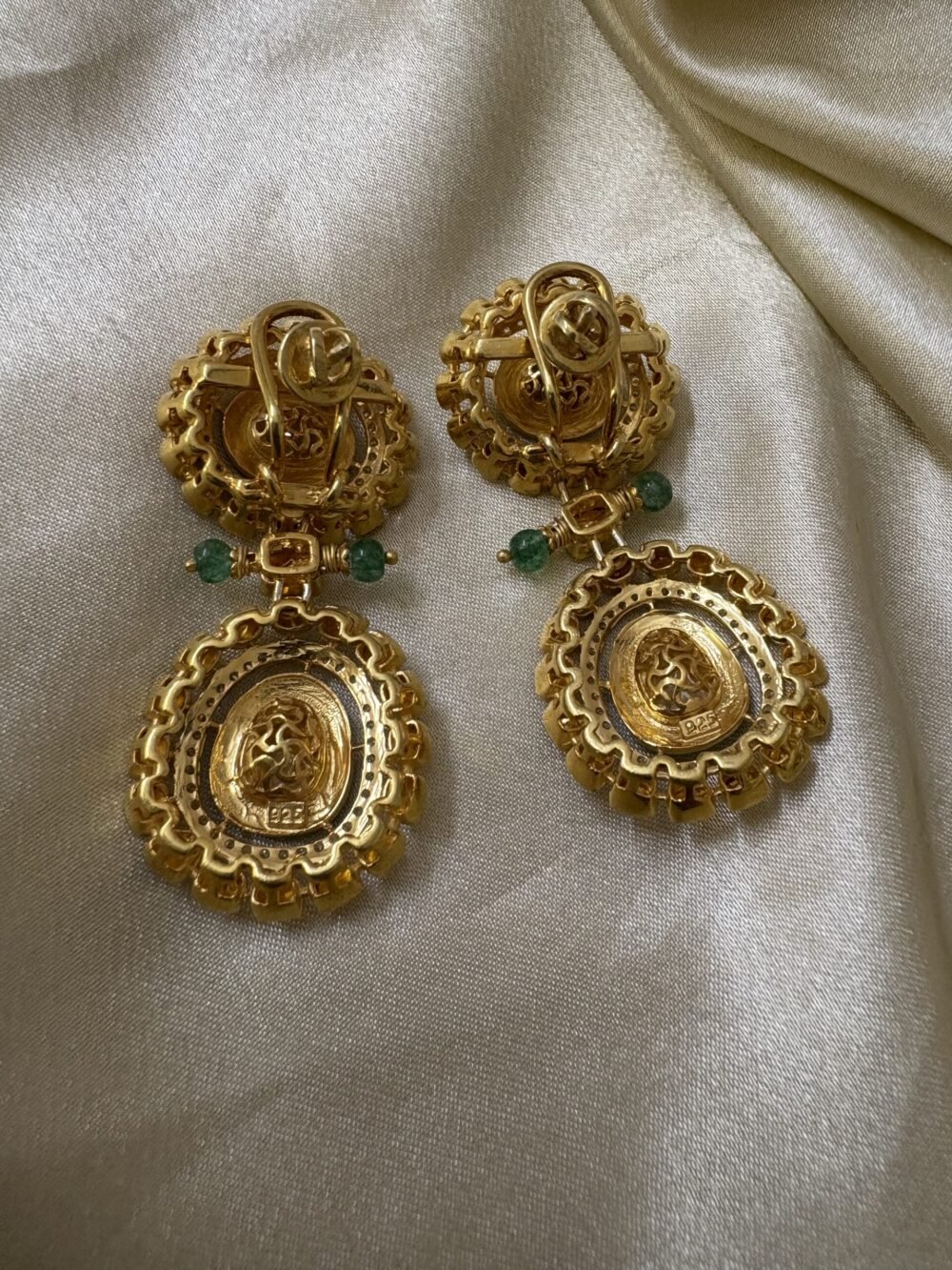 Vibha Polki Necklace Set 92.5 Silver - Image 8