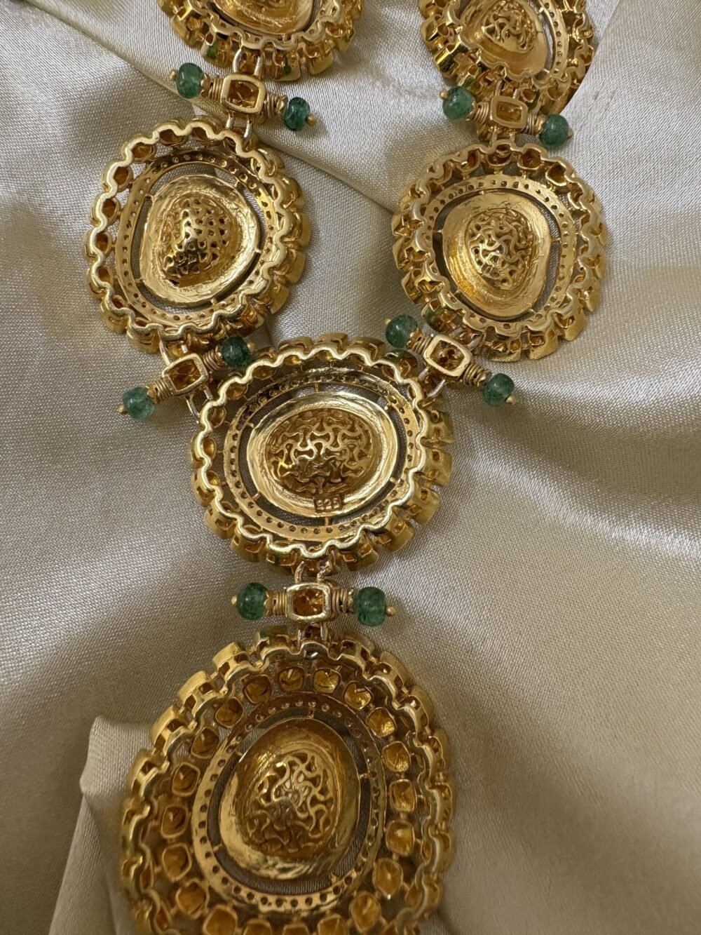 Vibha Polki Necklace Set 92.5 Silver - Image 11