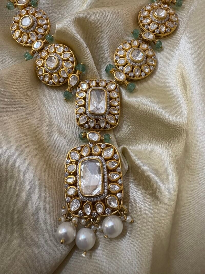 Vishaka Polki Necklace Set - Image 3