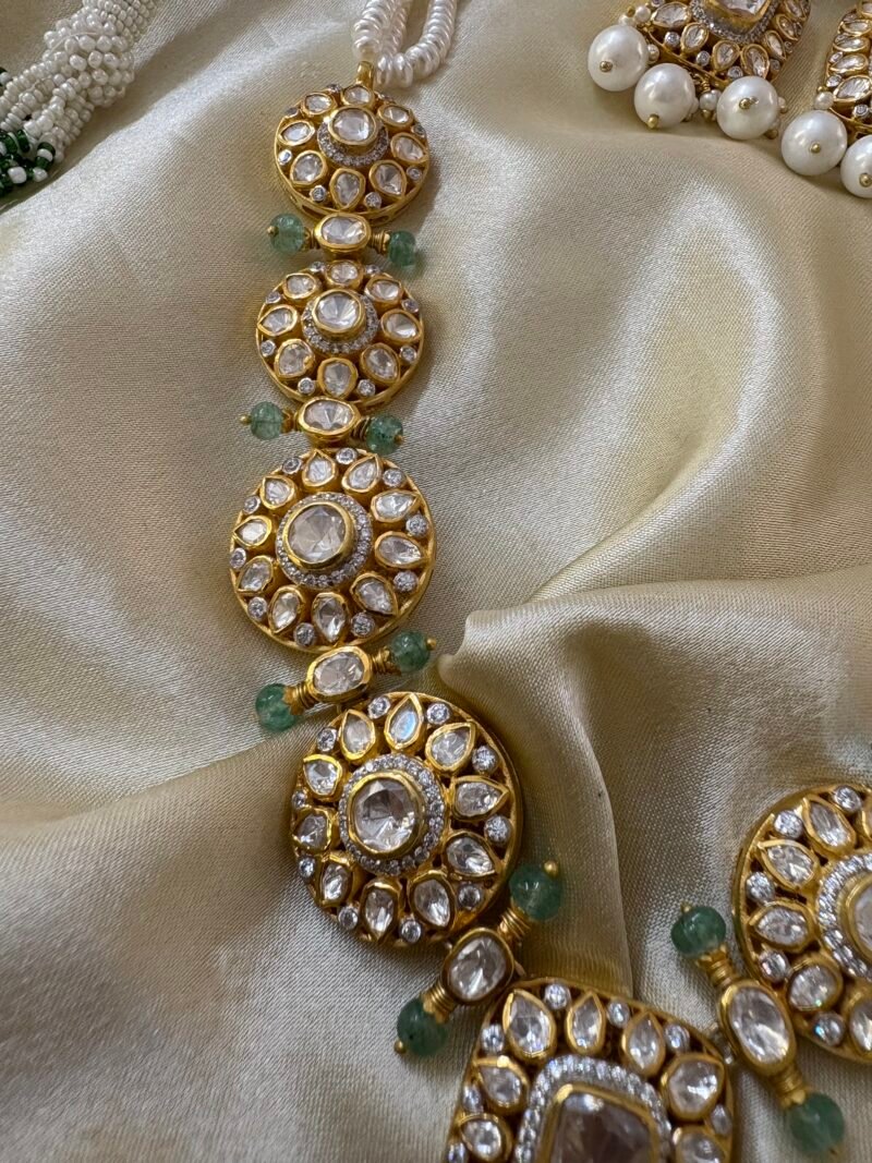 Vishaka Polki Necklace Set - Image 4