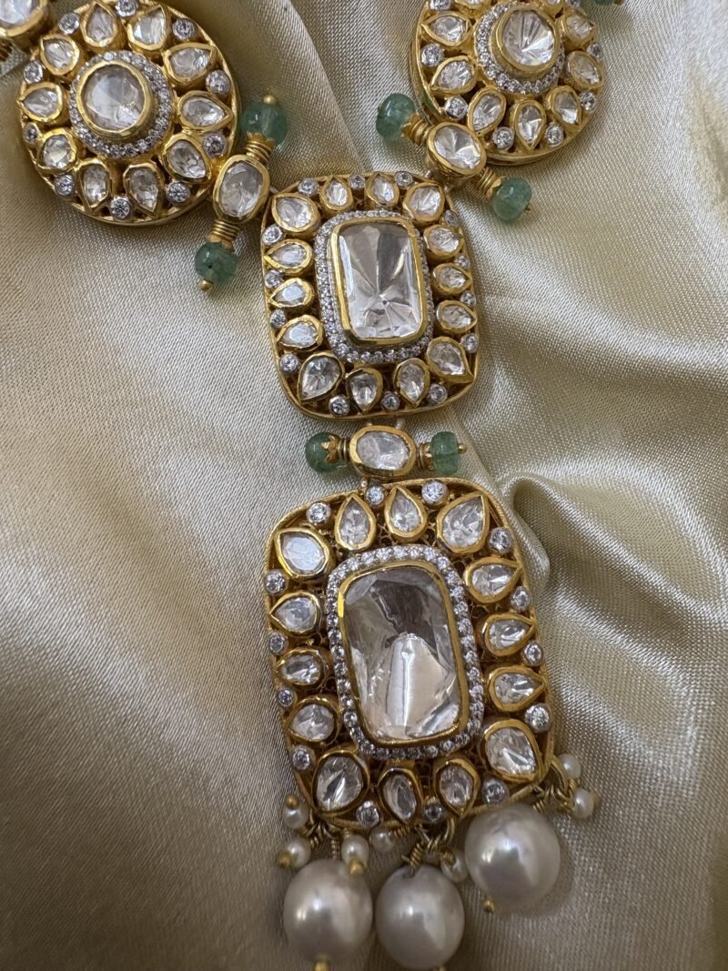 Vishaka Polki Necklace Set - Image 9