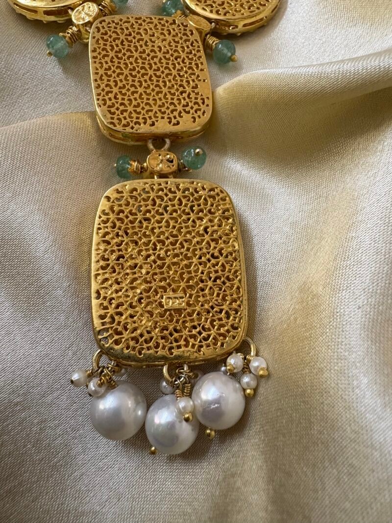 Vishaka Polki Necklace Set - Image 13