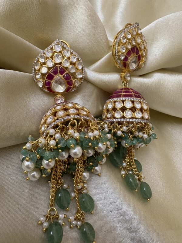 Ishi Polki Jhmuka Earrings 92.5 Silver