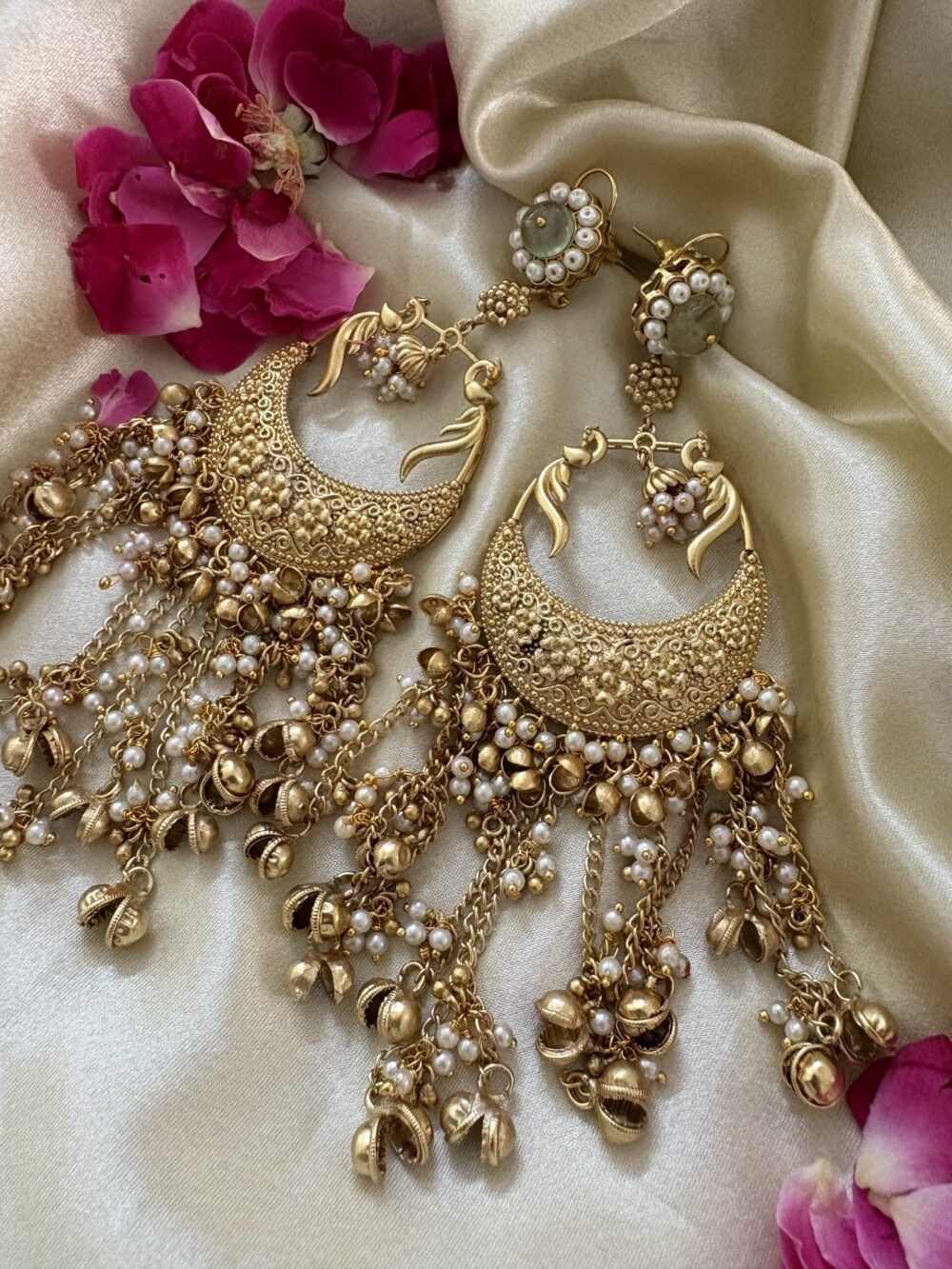 Kareena Oversized Chandbali Earrings - Image 4