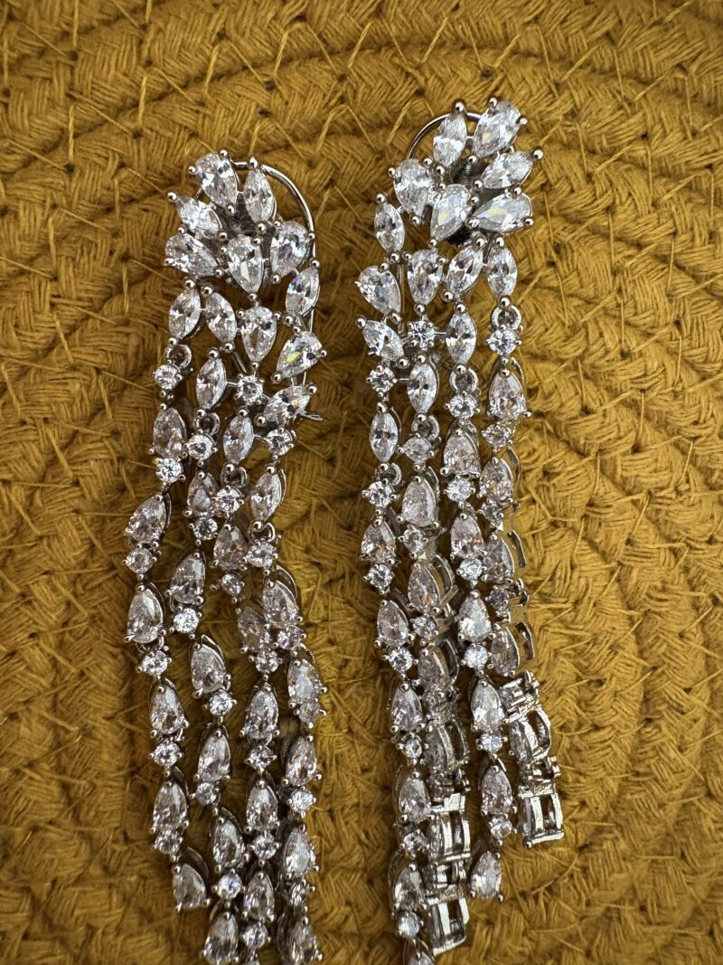 Evie Diamond Dangler Earrings - Image 2