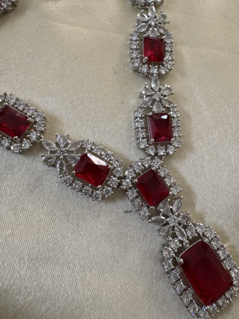 Rubyrose Diamond Pendant Necklace Set - Image 2