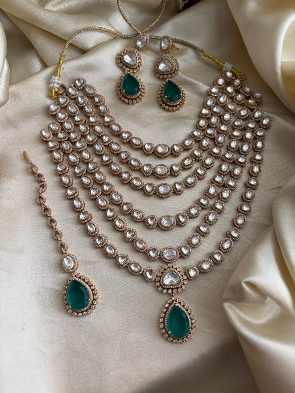 Keshvi Polki Bridal Necklace Set