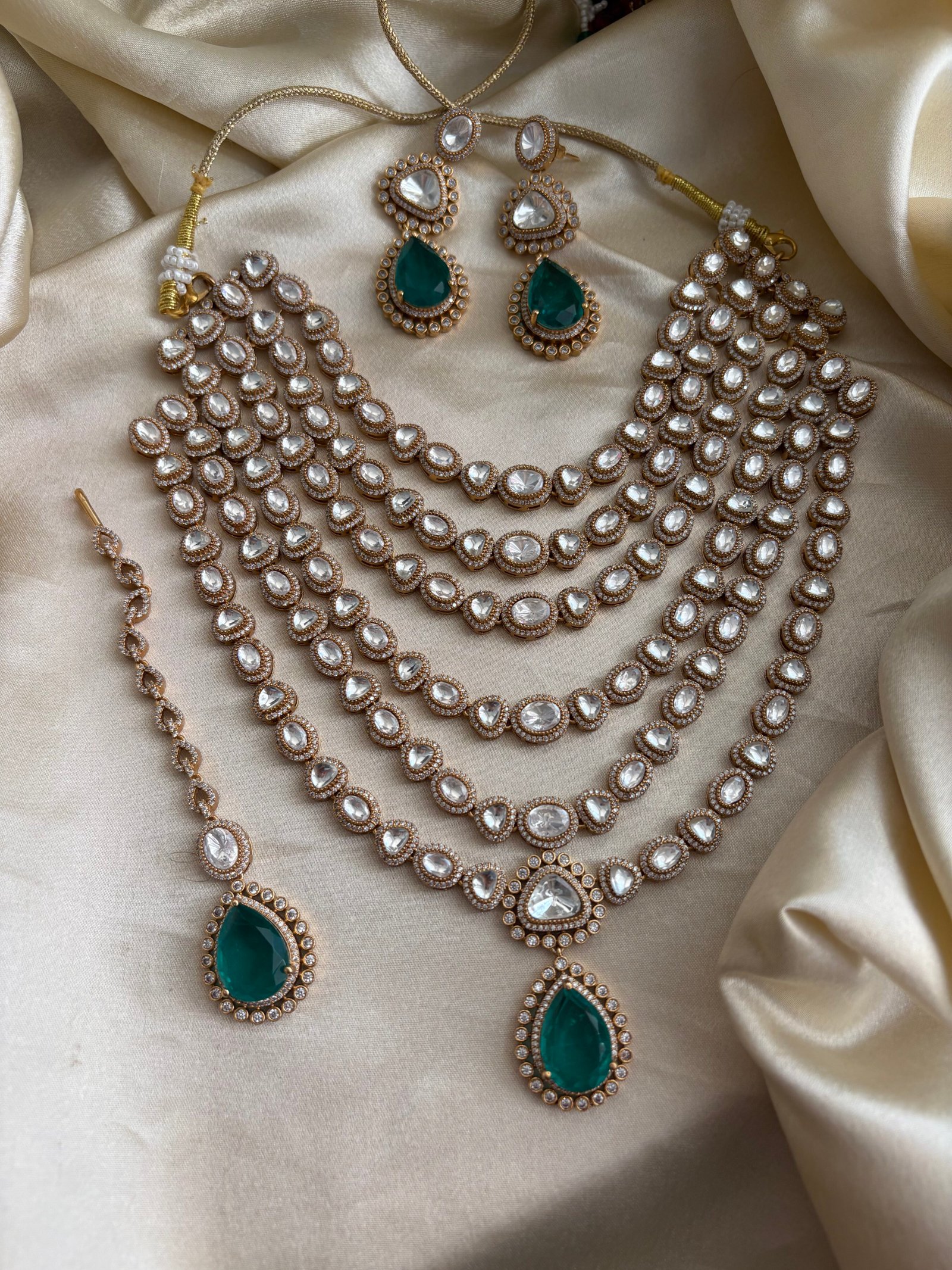 Keshvi Polki Bridal Necklace Set