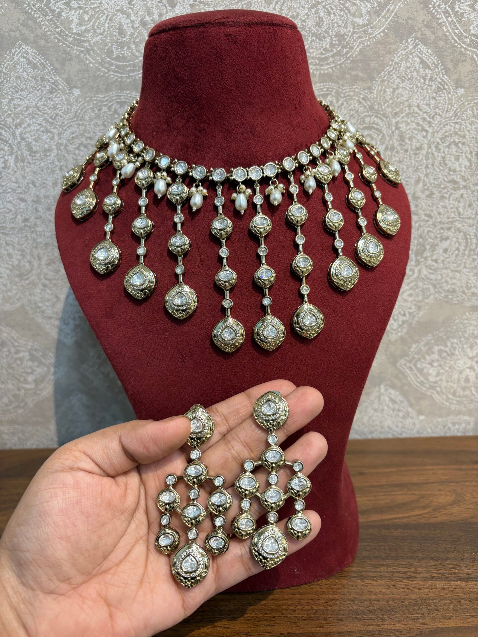 Eshaana Polki Bridal Necklace Set
