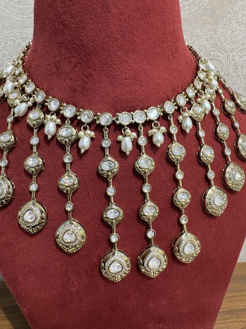 Eshaana Polki Bridal Necklace Set - Image 2