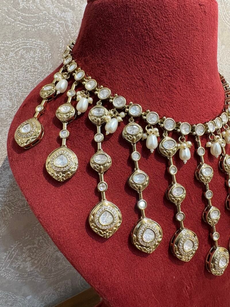 Eshaana Polki Bridal Necklace Set - Image 3