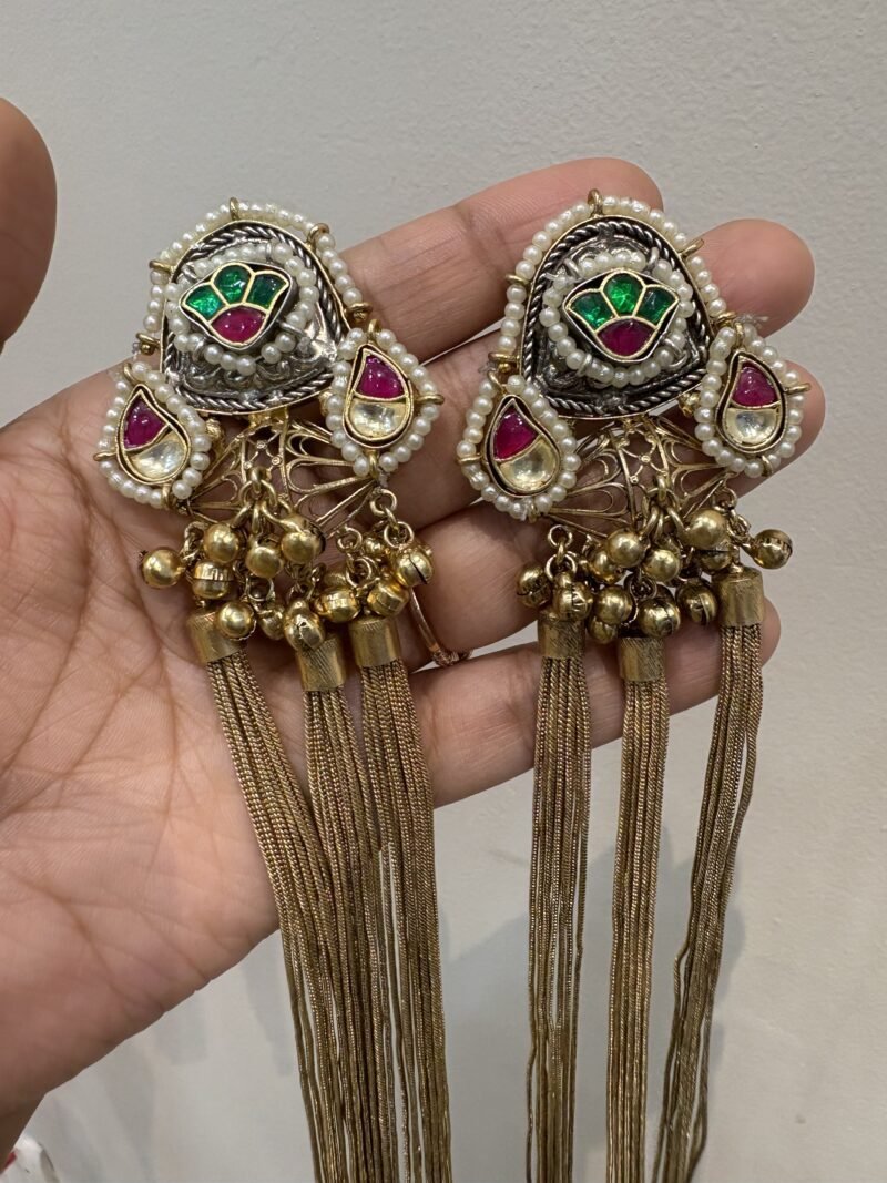 Urisha Oversized Fusion Earrings - Image 2