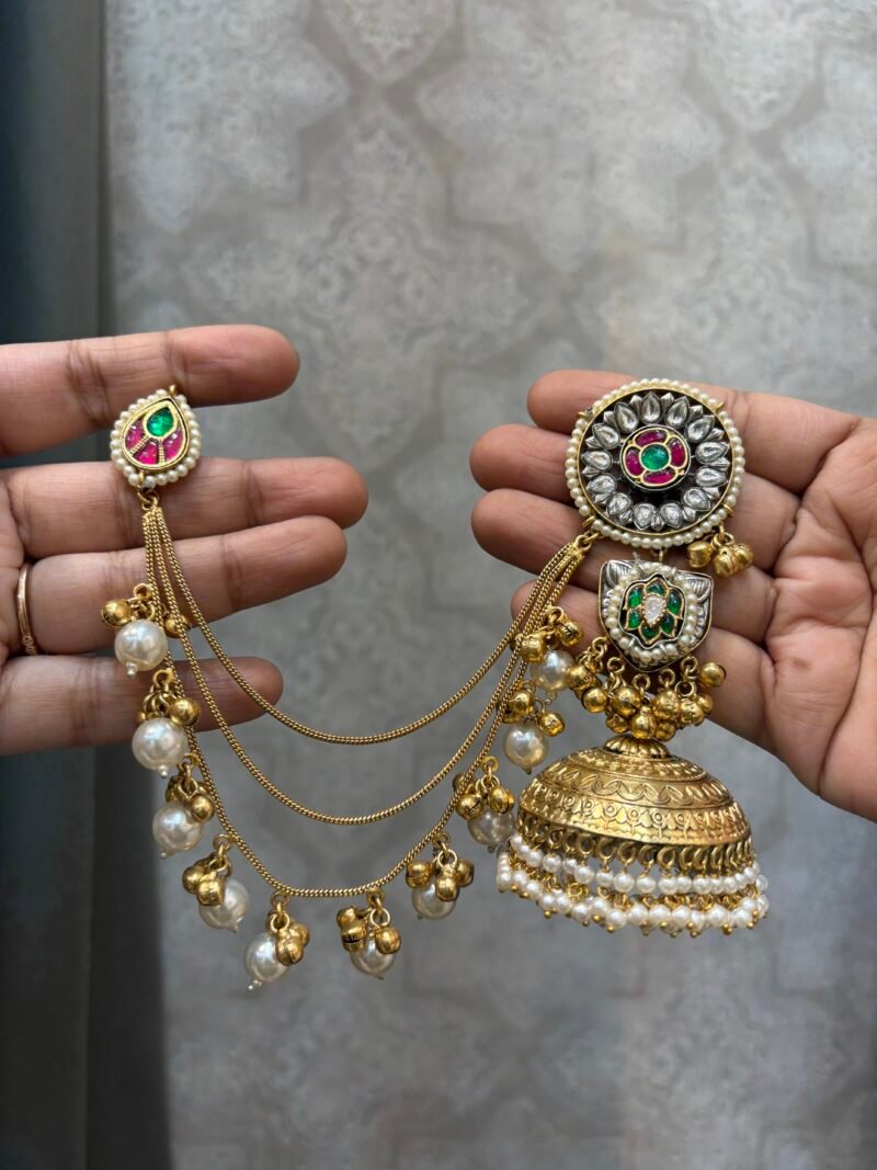 Varsha Fusion Jhumka Earrings - Image 3