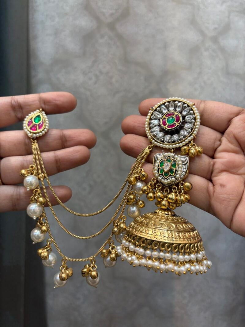 Varsha Fusion Jhumka Earrings - Image 4