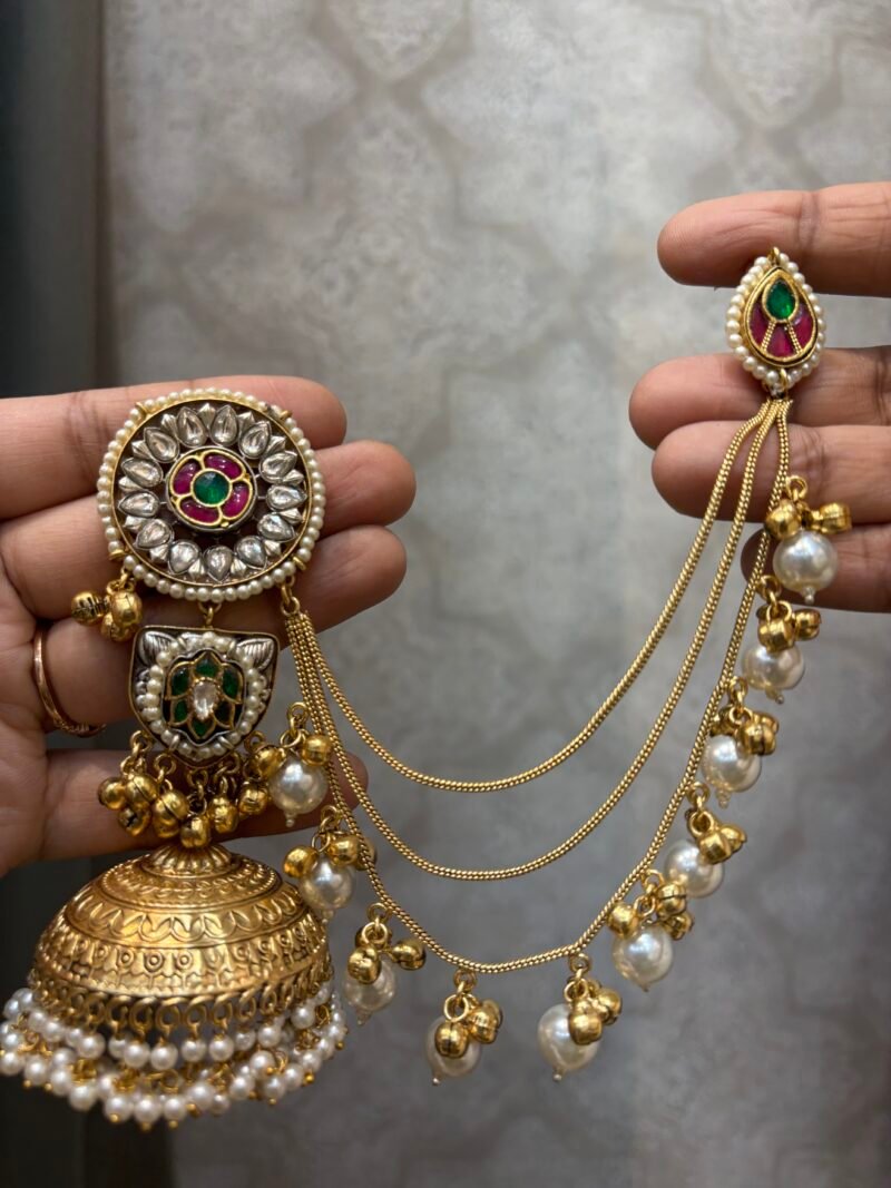 Varsha Fusion Jhumka Earrings - Image 8