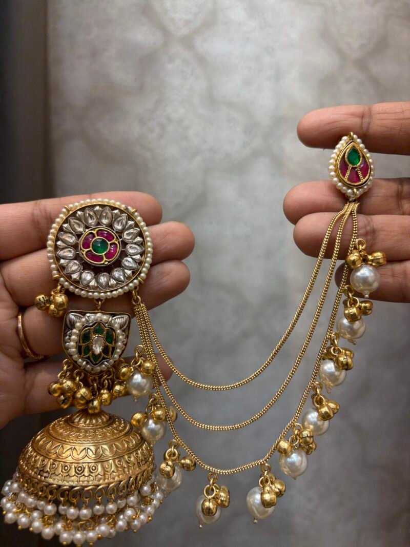 Varsha Fusion Jhumka Earrings - Image 2