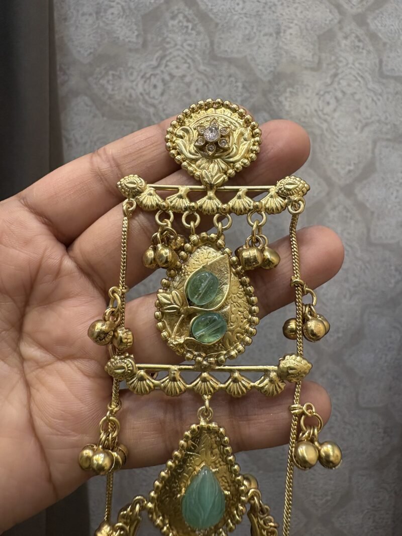 Unnati Oversized Fusion Earrings - Image 4
