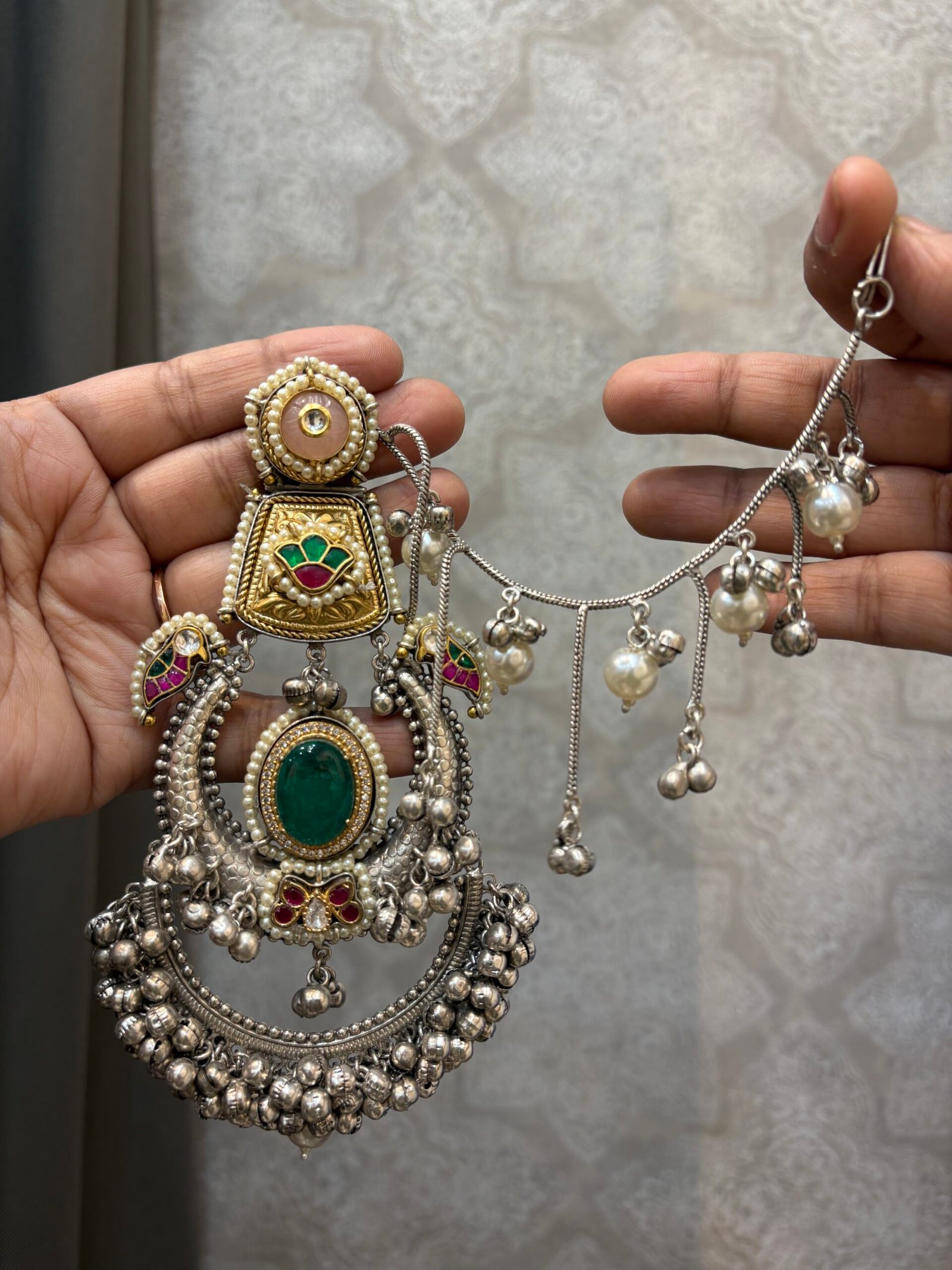 Lahari Oversized Fusion Earrings