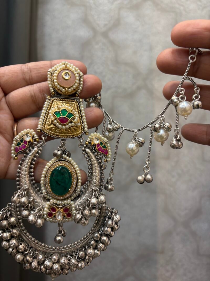 Lahari Oversized Fusion Earrings - Image 3