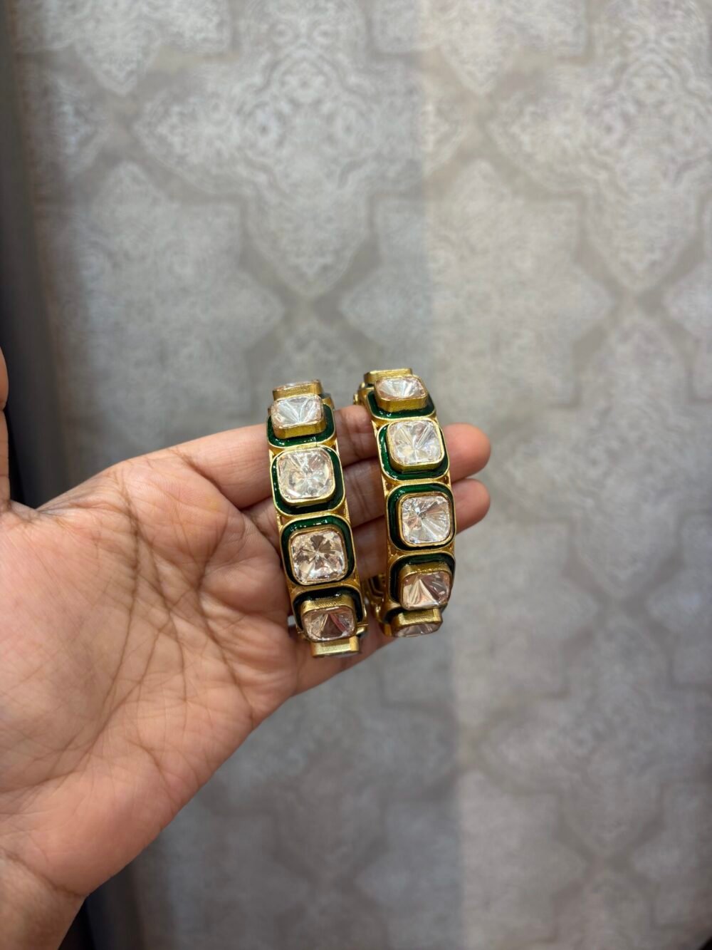 Alpana Polki Kundan Bangles - Image 2