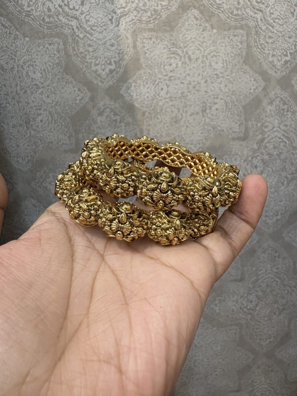 Avani Antique Gold Bangles - Image 4
